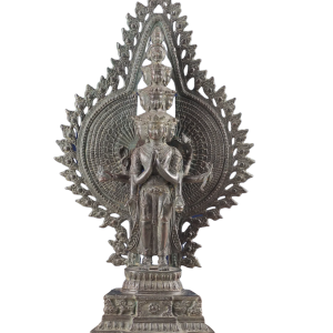 Vintage Bronze Avalokiteshvara - Indonesian Handcrafted Sculpture 17"